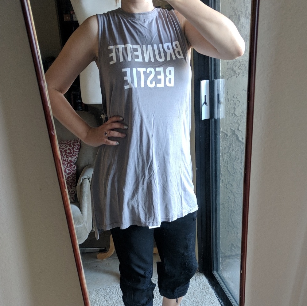 SMYM NWT Brunette Bestie top long andrew tunic